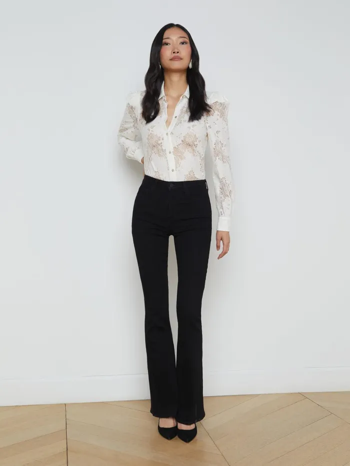 L039Agence Blouses and Tops Women Jenica Lace Blouse Lace Ivory L039Agence Blouses and Tops Women Jenica Lace Blouse Lace Ivory