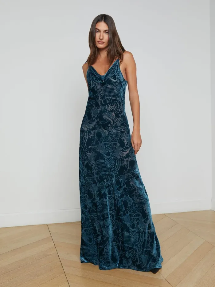 L039Agence Dresses and Jumpsuits Women Christine Dress Deep Teal Rococo