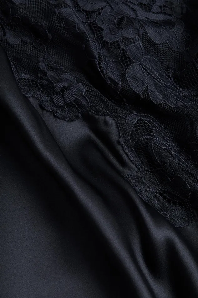 L039Agence Dresses and Jumpsuits Women Diya Silk Lace Dress Black