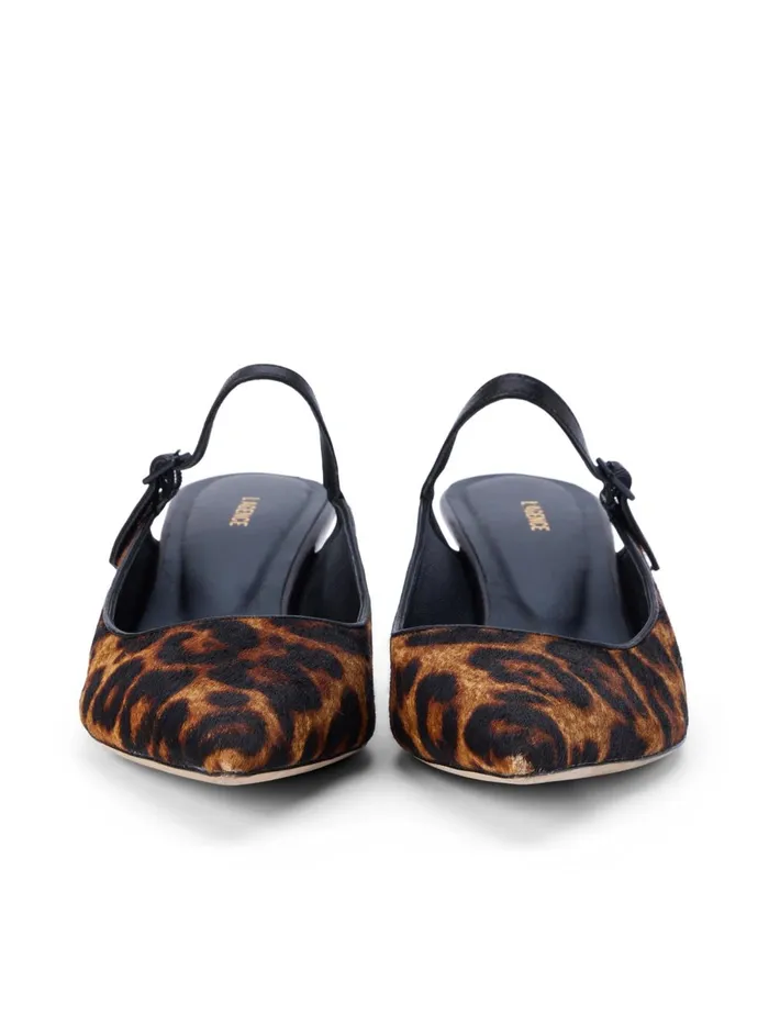 L039Agence Heels Women Edith Leather Mule Natural Leopard Hair L039Agence Heels Women Edith Leather Mule Natural Leopard Hair