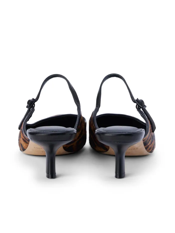 L039Agence Heels Women Edith Leather Mule Natural Leopard Hair L039Agence Heels Women Edith Leather Mule Natural Leopard Hair