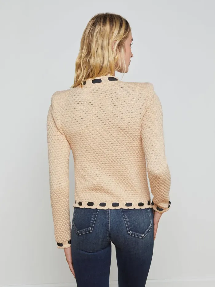 L039Agence Knitwear Women Astor Cardigan Biscuitblack L039Agence Knitwear Women Astor Cardigan Biscuitblack