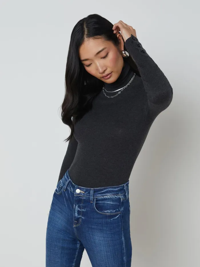 L039Agence Knitwear Women Flora Turtleneck Charcoalblack L039Agence Knitwear Women Flora Turtleneck Charcoalblack