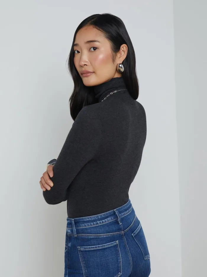 L039Agence Knitwear Women Flora Turtleneck Charcoalblack L039Agence Knitwear Women Flora Turtleneck Charcoalblack