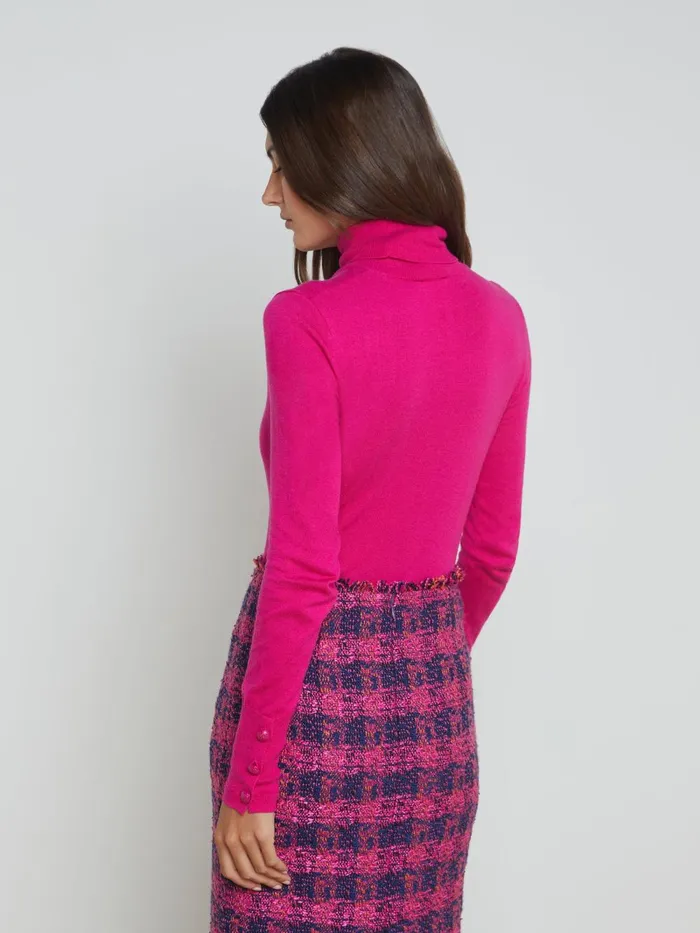 L039Agence Knitwear Women Flora Turtleneck Fuschia Rose L039Agence Knitwear Women Flora Turtleneck Fuschia Rose