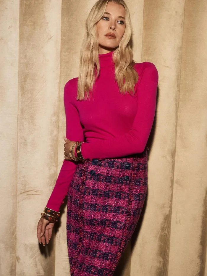 L039Agence Knitwear Women Flora Turtleneck Fuschia Rose L039Agence Knitwear Women Flora Turtleneck Fuschia Rose