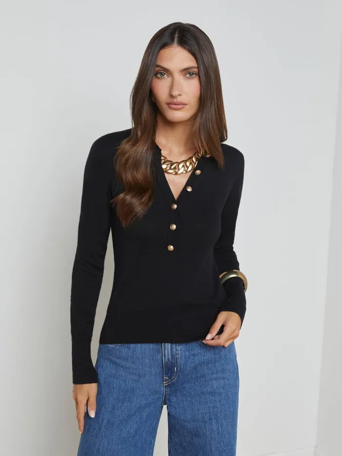 L039Agence Knitwear Women Sterling Sweater Blackgold