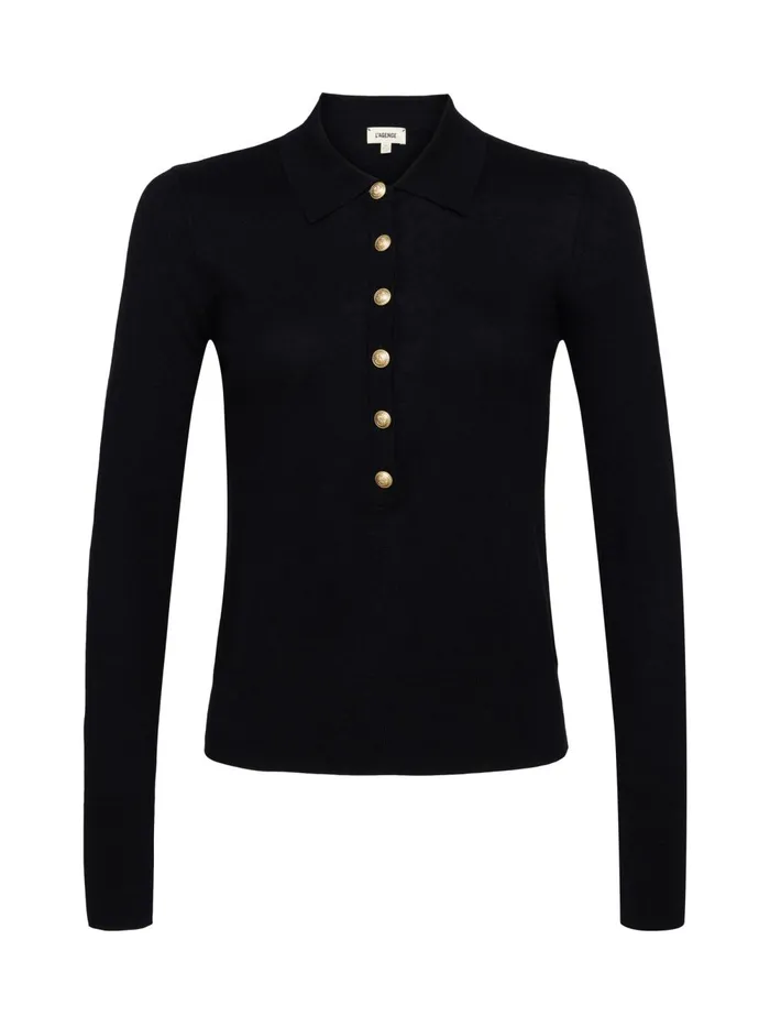 L039Agence Knitwear Women Sterling Sweater Blackgold L039Agence Knitwear Women Sterling Sweater Blackgold