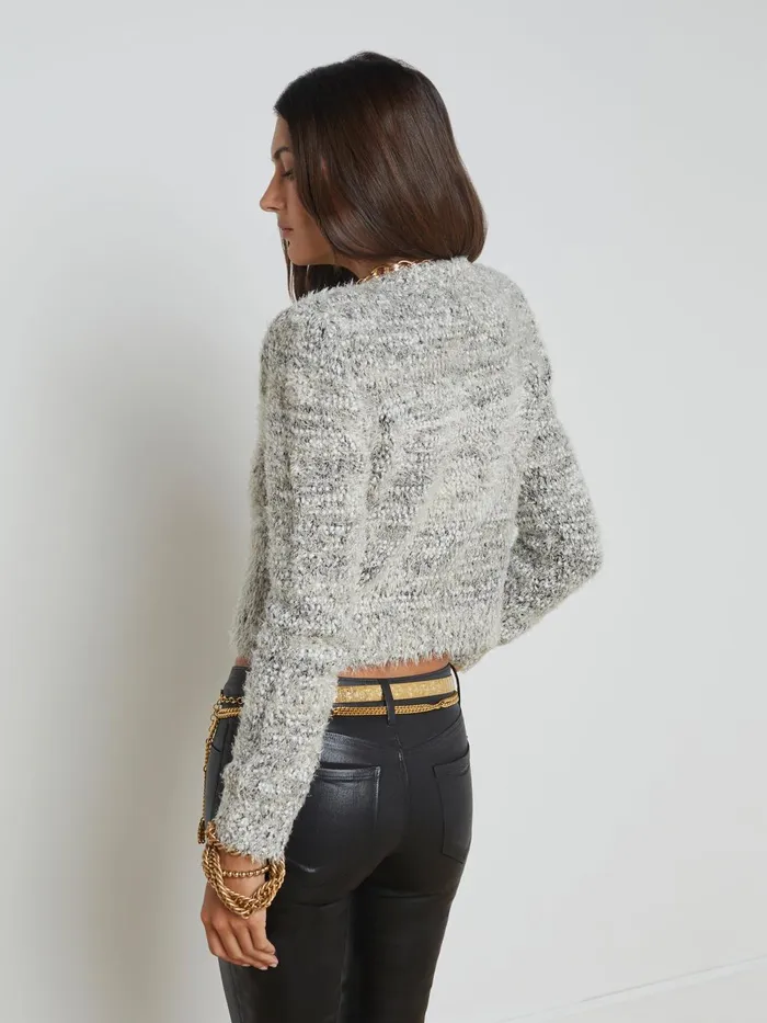 L039Agence Knitwear Women Una Cardigan Blackivorygold Multi L039Agence Knitwear Women Una Cardigan Blackivorygold Multi