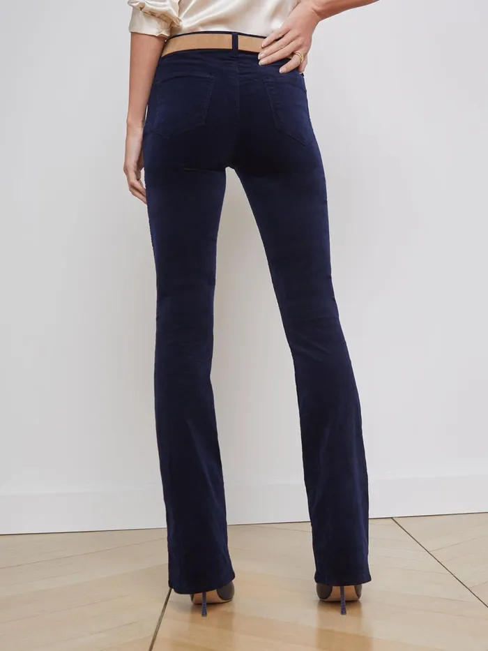 L039Agence Pants Women Stevie Velvet Jean Dark Navy L039Agence Pants Women Stevie Velvet Jean Dark Navy