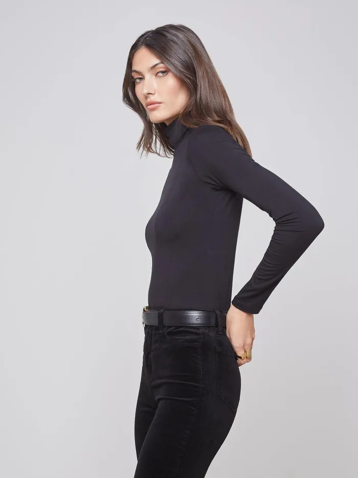 L039Agence Tees Women Lani Turtleneck Black L039Agence Tees Women Lani Turtleneck Black