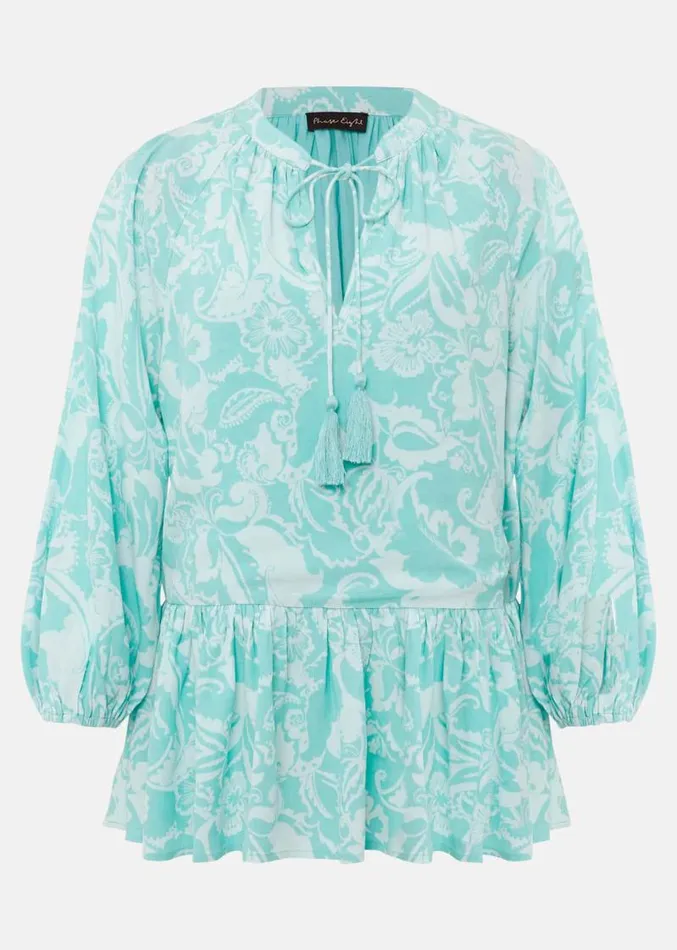 Lara Paisley Print Blouse Aqua Women Phase Eight Shirts and Blouses