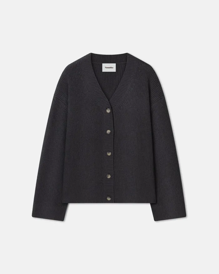 Laran CashmereBlend Cardigan School Grey WomenMen Nanushka Tops