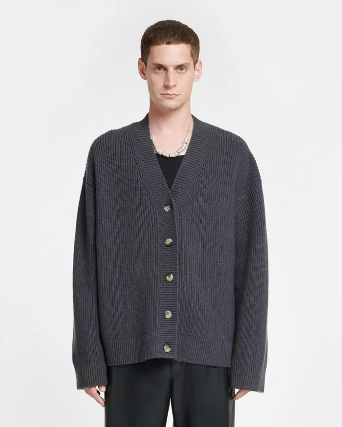 Laran CashmereBlend Cardigan School Grey WomenMen Nanushka Tops