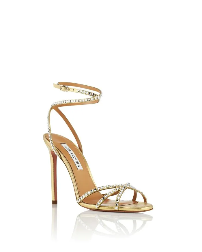 Last Dance Sandal 105 Gold Women Aquazzura Sandals Last Dance Sandal 105 Gold Women Aquazzura Sandals