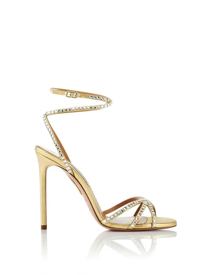 Last Dance Sandal 105 Gold Women Aquazzura Sandals Last Dance Sandal 105 Gold Women Aquazzura Sandals