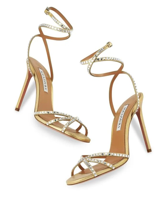 Last Dance Sandal 105 Gold Women Aquazzura Sandals Last Dance Sandal 105 Gold Women Aquazzura Sandals