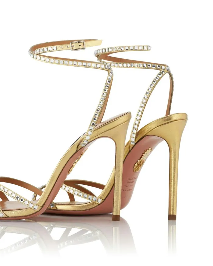 Last Dance Sandal 105 Gold Women Aquazzura Sandals Last Dance Sandal 105 Gold Women Aquazzura Sandals