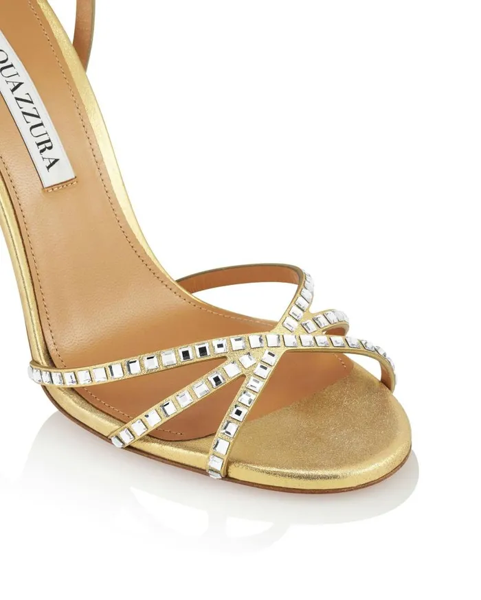 Last Dance Sandal 105 Gold Women Aquazzura Sandals Last Dance Sandal 105 Gold Women Aquazzura Sandals