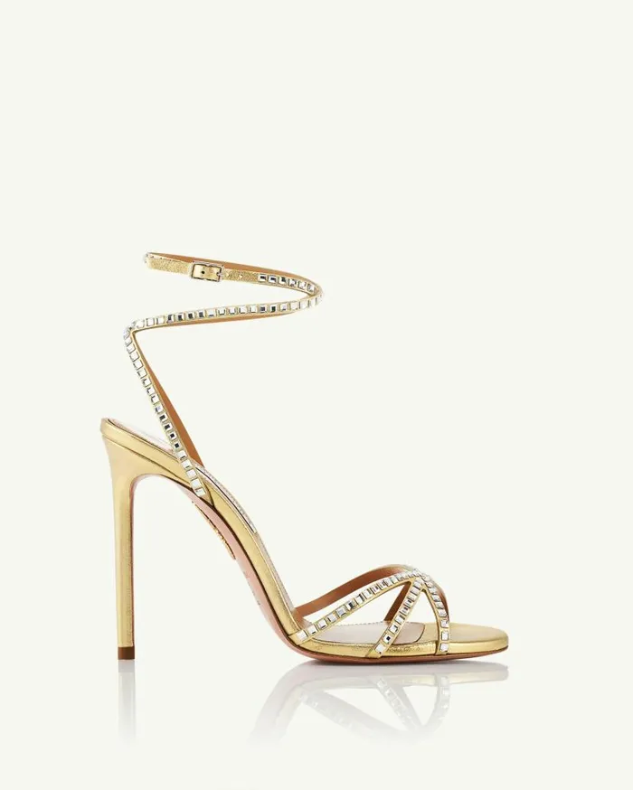 Last Dance Sandal 105 Gold Women Aquazzura Sandals Last Dance Sandal 105 Gold Women Aquazzura Sandals