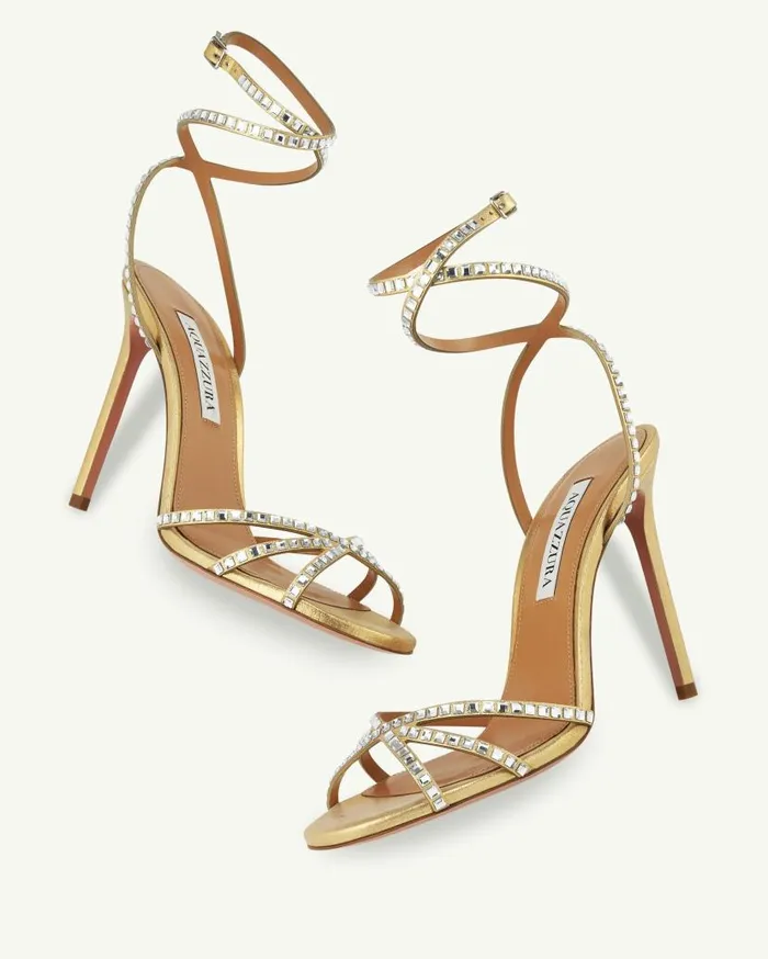 Last Dance Sandal 105 Gold Women Aquazzura Sandals Last Dance Sandal 105 Gold Women Aquazzura Sandals