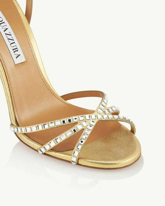 Last Dance Sandal 105 Gold Women Aquazzura Sandals Last Dance Sandal 105 Gold Women Aquazzura Sandals
