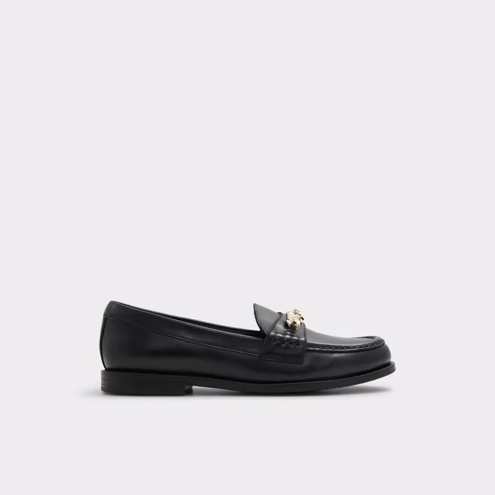 Laurea Black Leather Smooth Women ALDO Loafers and Oxfords