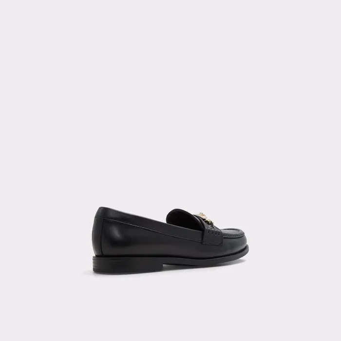 Laurea Black Leather Smooth Women ALDO Loafers and Oxfords