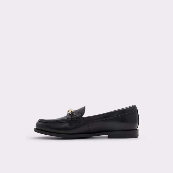 Laurea Black Leather Smooth Women ALDO Loafers and Oxfords