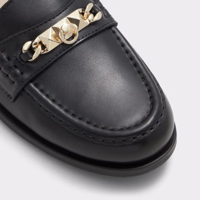 Laurea Black Leather Smooth Women ALDO Loafers and Oxfords