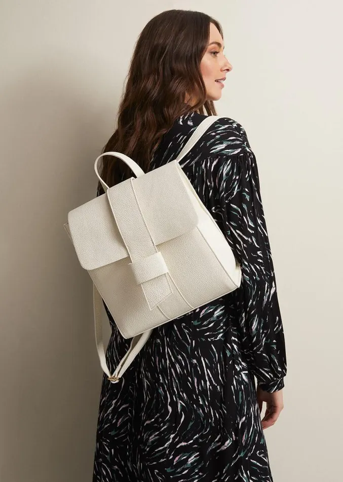 Leather Backpack Ivory Women Phase Eight Bags and Clutches