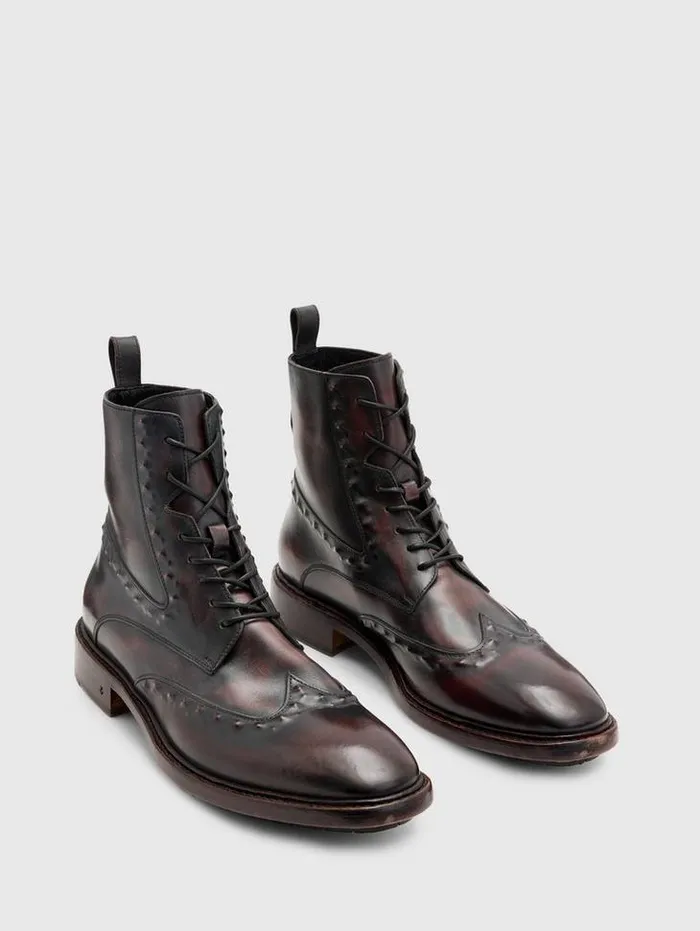 Leather Boots Men John Varvatos FLEETWOOD BOOT Oxblood
