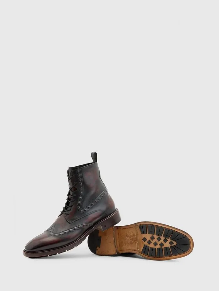 Leather Boots Men John Varvatos FLEETWOOD BOOT Oxblood