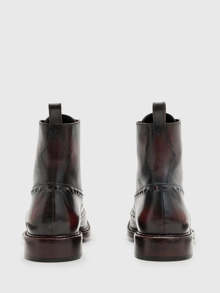 Leather Boots Men John Varvatos FLEETWOOD BOOT Oxblood