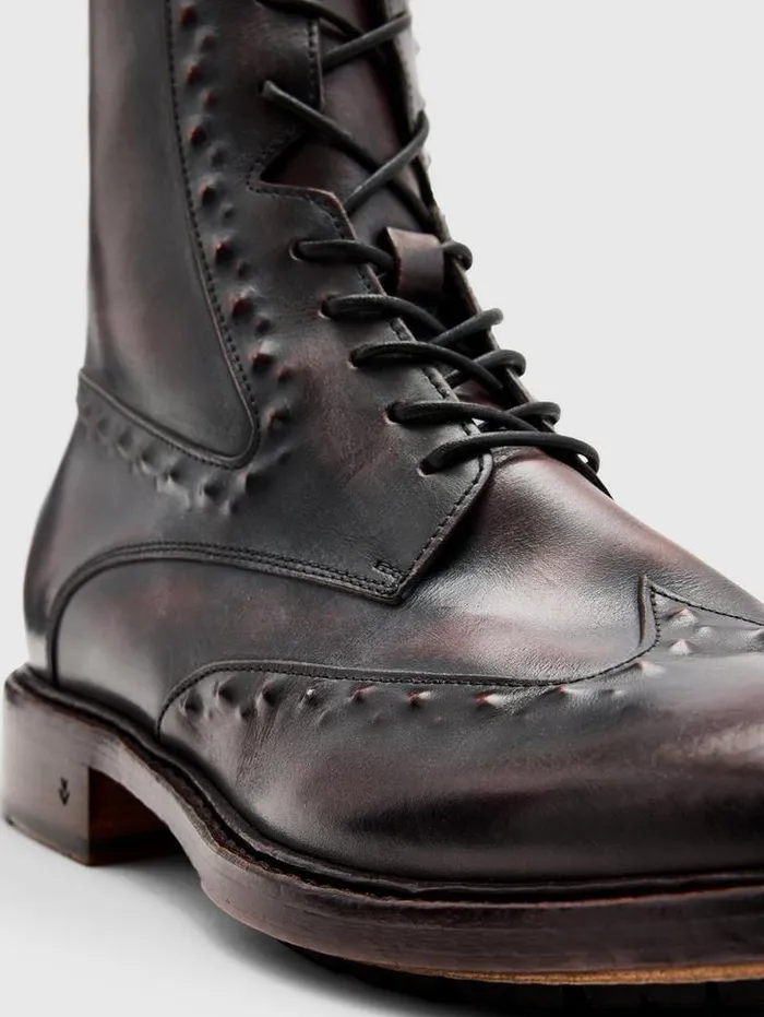 Leather Boots Men John Varvatos FLEETWOOD BOOT Oxblood