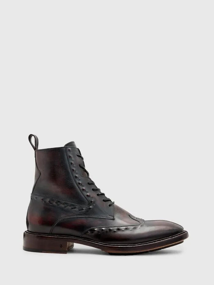 Leather Boots Men John Varvatos FLEETWOOD BOOT Oxblood