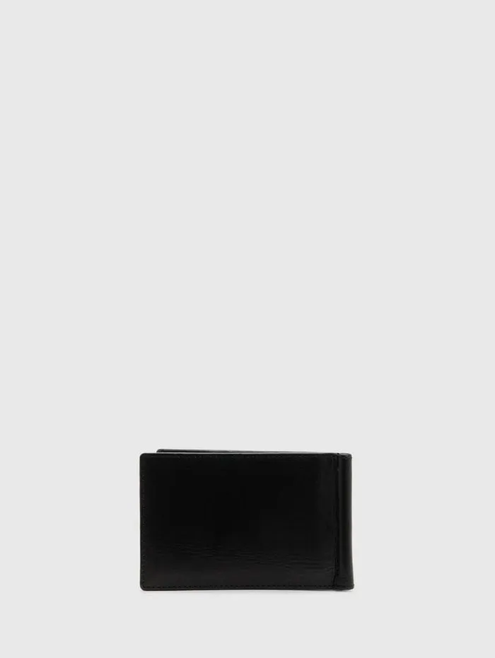 Leather Wallets Men John Varvatos MONEY CLIP BIFOLD Black