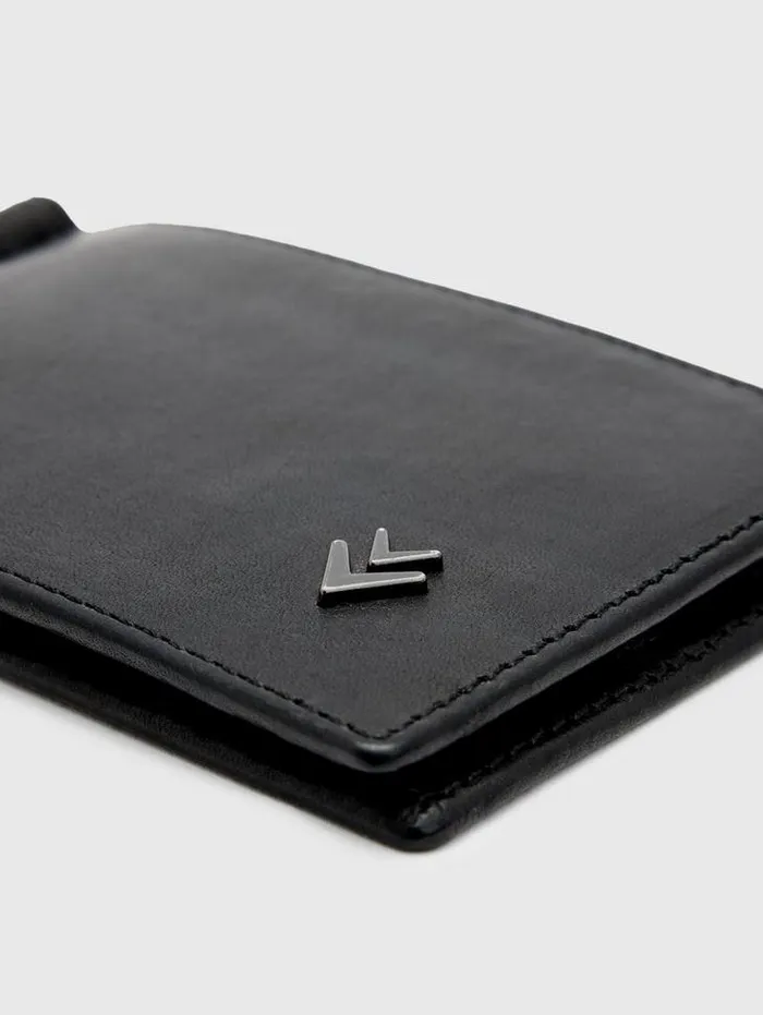 Leather Wallets Men John Varvatos MONEY CLIP BIFOLD Black