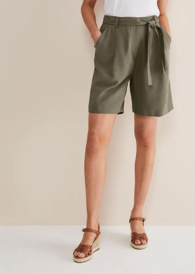 Leonar CoOrd Short Khaki Women Phase Eight Trousers