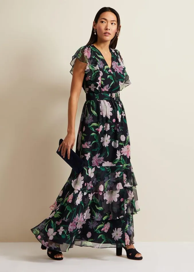 Leonie Floral Maxi Dress Multicoloured Women Phase Eight Dresses