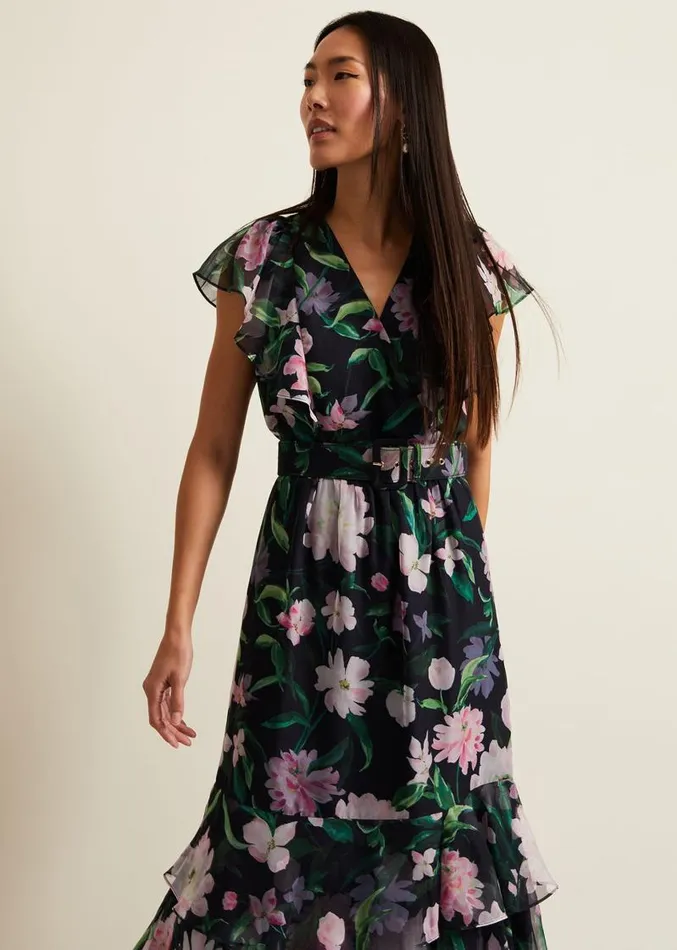 Leonie Floral Maxi Dress Multicoloured Women Phase Eight Dresses