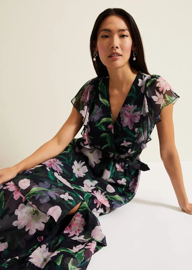 Leonie Floral Maxi Dress Multicoloured Women Phase Eight Dresses