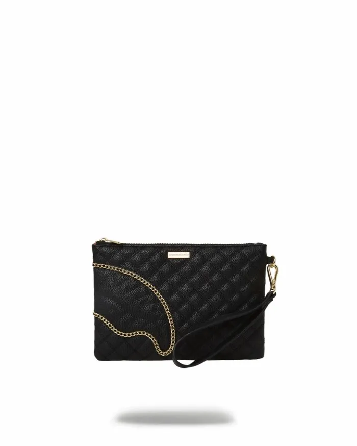 LEVELED UP SPLIT QUILT SHARK CROSSOVER CLUTCH Bags SPRAYGROUND