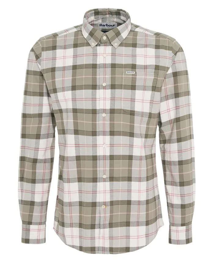 Lewis Tailored LongSleeved Shirt Berwick Blue Tartan Men Barbour Shirts