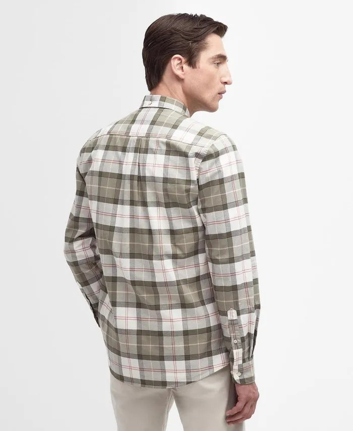 Lewis Tailored LongSleeved Shirt Berwick Blue Tartan Men Barbour Shirts