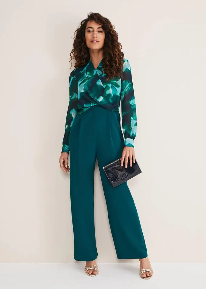 Lexi Print Jumpsuit Multicoloured Women Phase Eight Dresses