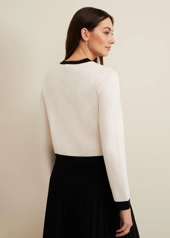 Libby Knit Jacket Blackivory Women Phase Eight Jackets