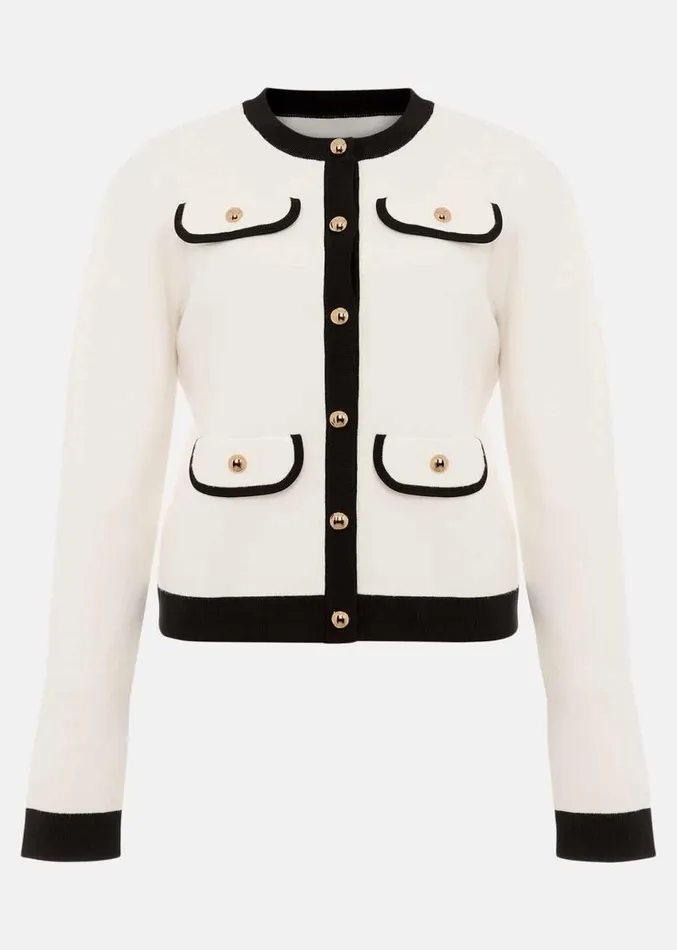 Libby Knit Jacket Blackivory Women Phase Eight Jackets