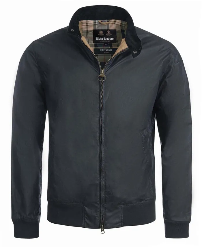 Lightweight Royston Waxed Jacket Black Men Barbour Waxed Jackets