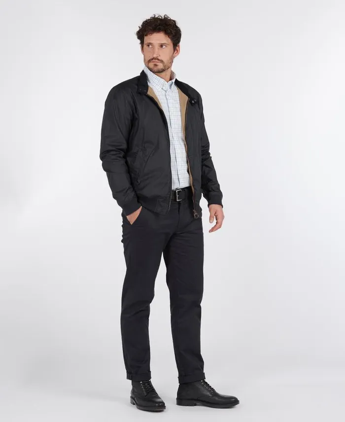 Lightweight Royston Waxed Jacket Black Men Barbour Waxed Jackets